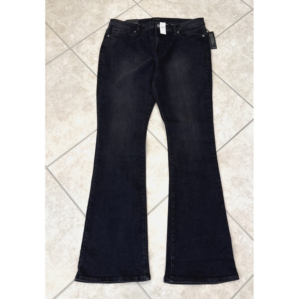 NEW NWT Banana Republic Black Vintage Stretch Bootcut Jeans‎ Size 34/18 TALL